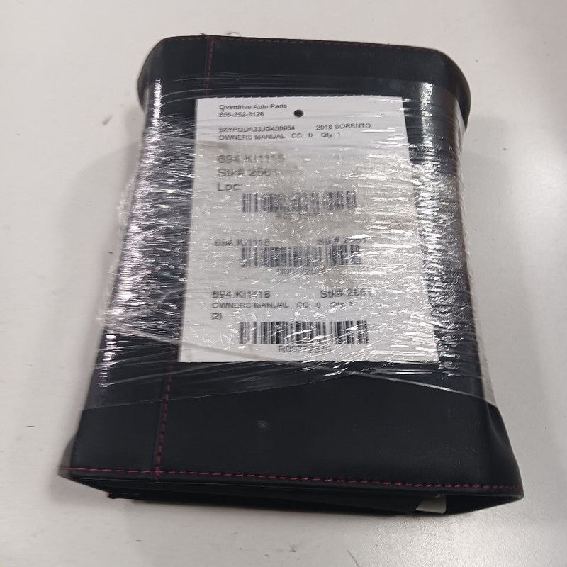 Kia Sorento Owners Manual 2018