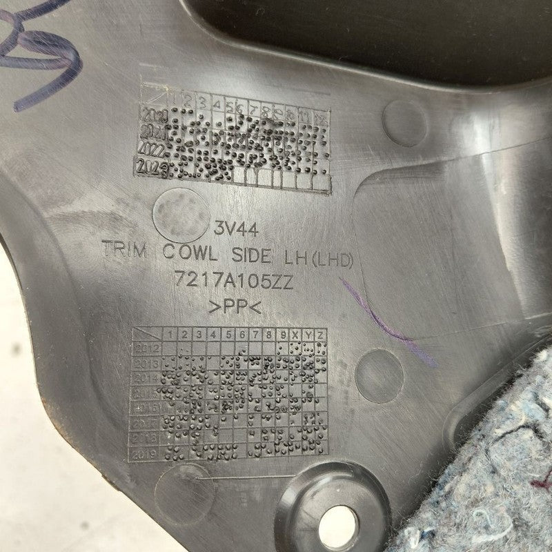 Mitsubishi Mirage Kick Panel Trim Left Driver  2024 2023 2022 2021