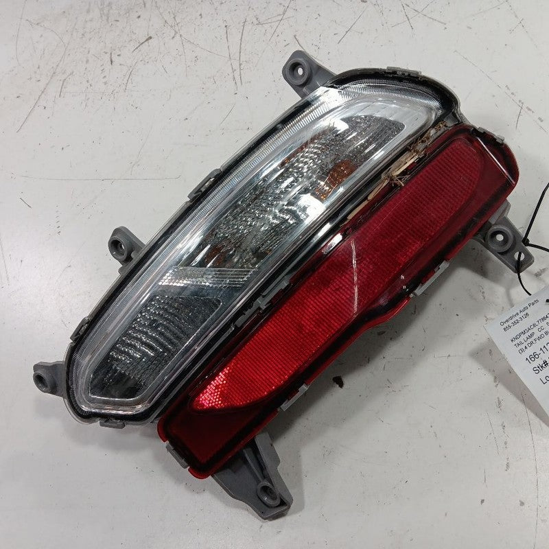 Passenger Right Tail Light Brake Lamp Bumper Mounted Fits 20-22 Kia Sp