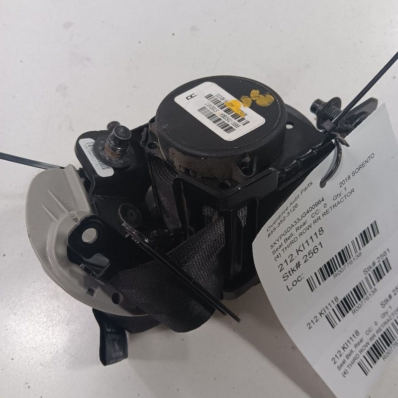Kia Sorento Passenger Right Rear Third Row Seat Belt Strap Retractor 2