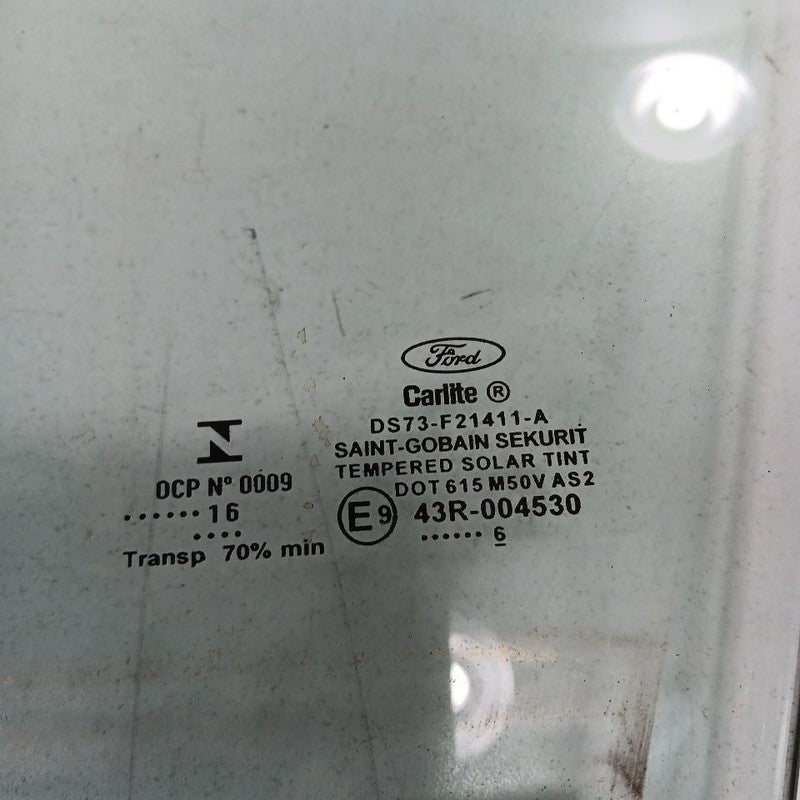 Driver Left Front Door Glass Without Acoustic Fits 13-20 FUSION