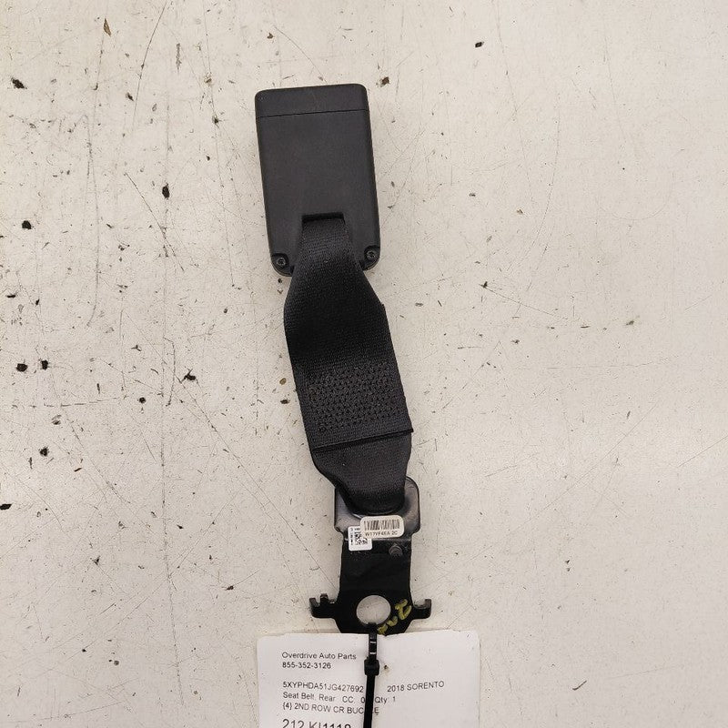 Kia Sorento Second Row Center Rear Seat Belt Buckle Latch 2018 2017 20