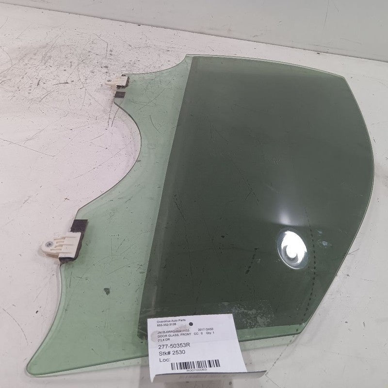 Passenger Right Front Door Window Glass Fits 08-12 INFINITI EX35 OEM