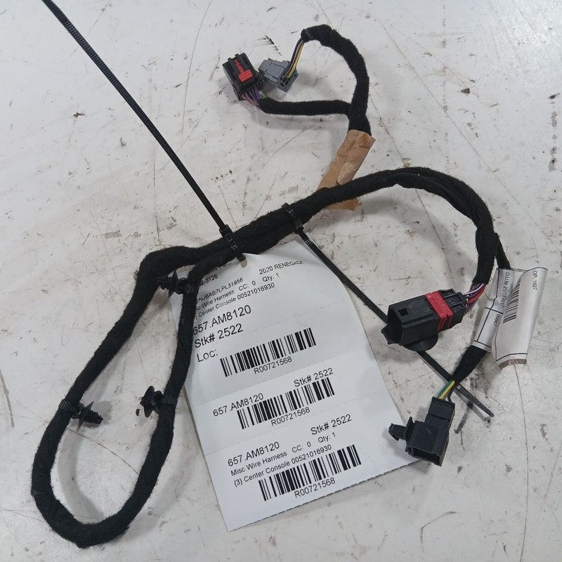 Jeep Renegade Center Console Wire Wiring Harness {00521016930}  2021 2020 2019