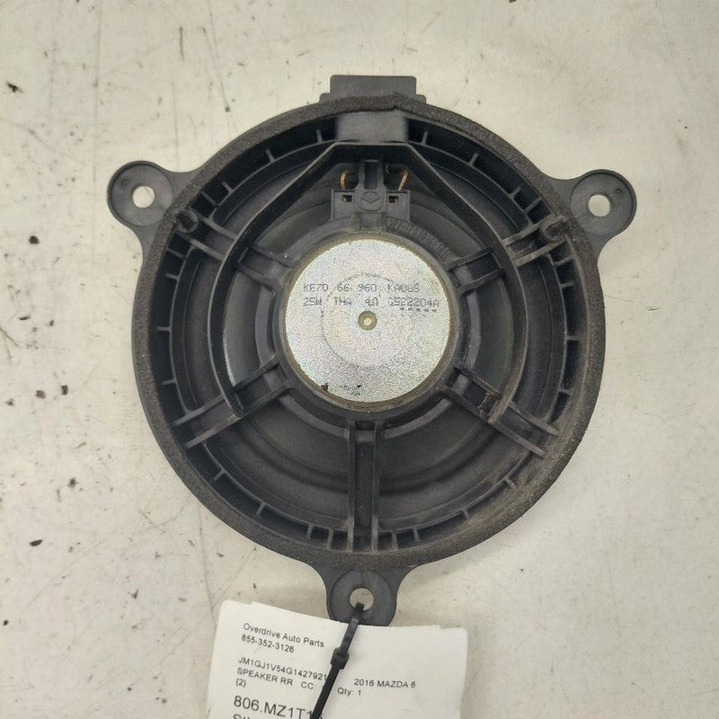Mazda 6 Speaker Right Passenger Rear  2016 2015 2014