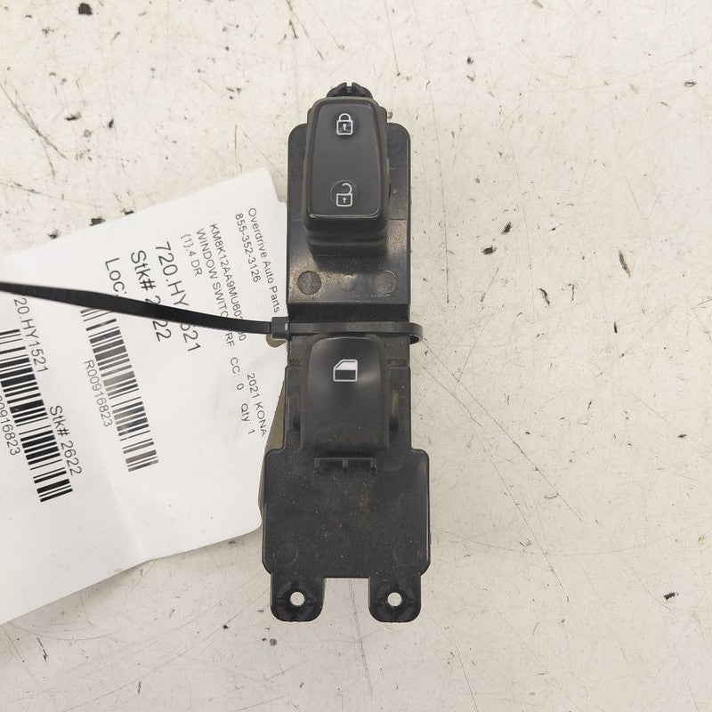 Hyundai Kona Power Window Switch Right Passenger Front  2021 2020 2019
