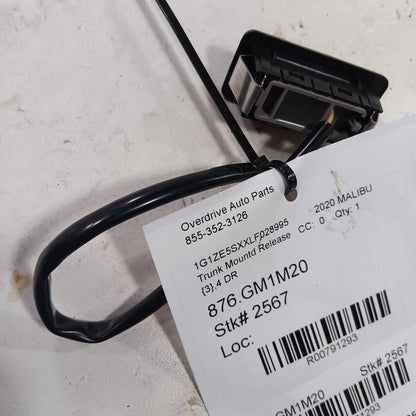 Chevy Malibu Trunk Release Open Button 2019 2020 2021 2022
