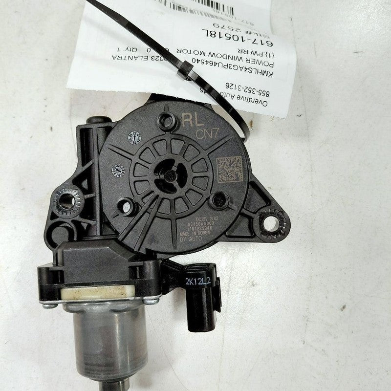 Left Rear Power Window Motor Fits 21-24 Hyundai Elantra OEM