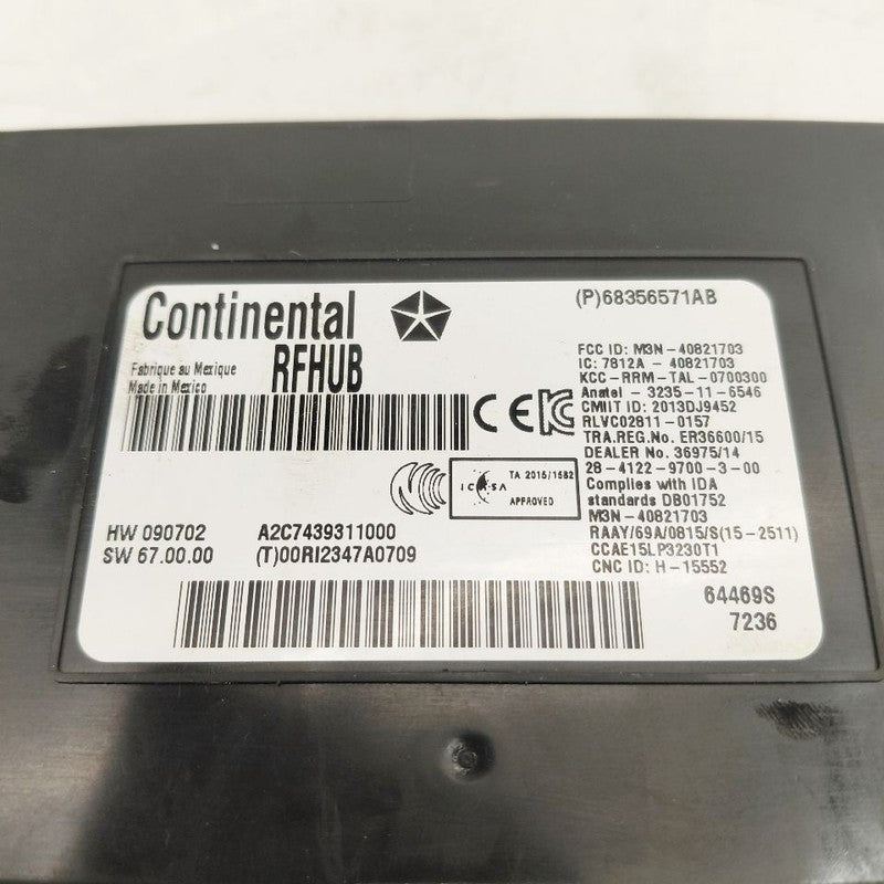 Theft-locking Receiver Control Module Hub Fits 18 Dodge Challenger OEM