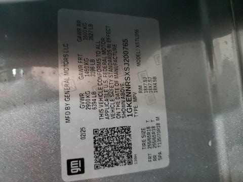2025 GMC Acadia Door Hinge Set Left Driver Rear  OEM