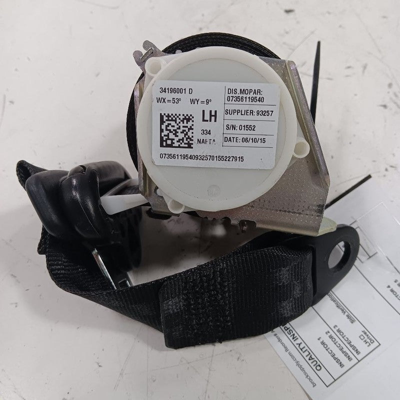 Fiat 500 Seat Belt Strap Retractor Left Driver Rear Back  2016 2017