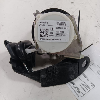 Fiat 500 Seat Belt Strap Retractor Left Driver Rear Back  2016 2017