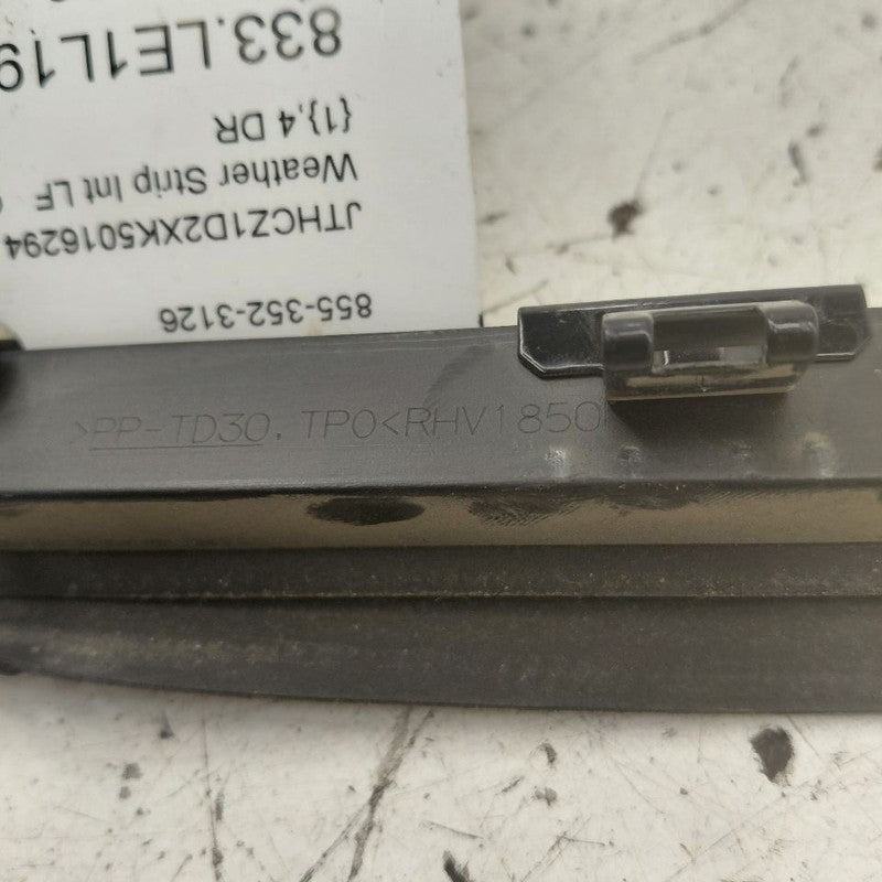 Lexus IS350 Left Front Weather Strip Interior  2020 2019 2018
