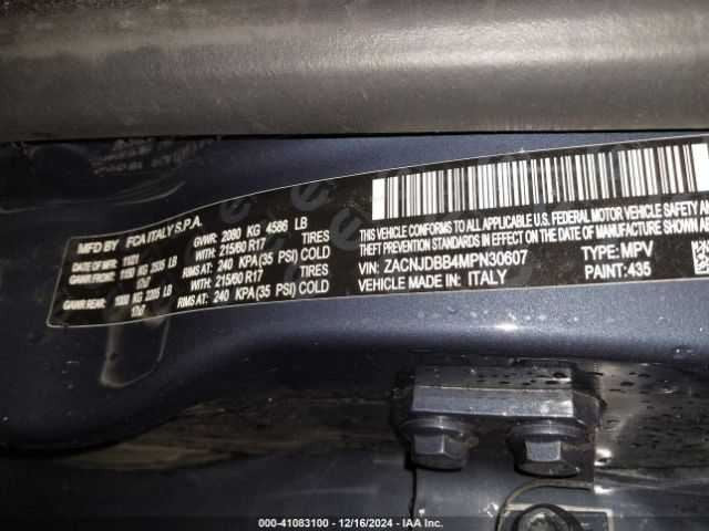 Jeep Renegade Door Hinge Set Right Rear Passenger 2023 2022 2021 2020