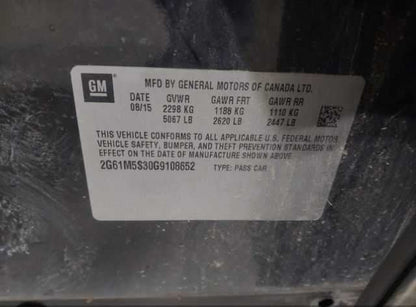 Cadillac XTS Trunk Lid Hatch Door Rear Back Rubber Seal      2016 2017