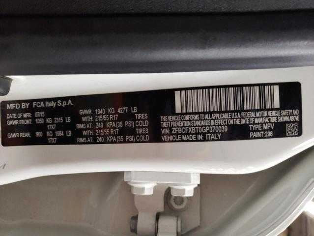 FIAT 500 Door Handle Right Passenger Rear Interior Inside  2017 2016