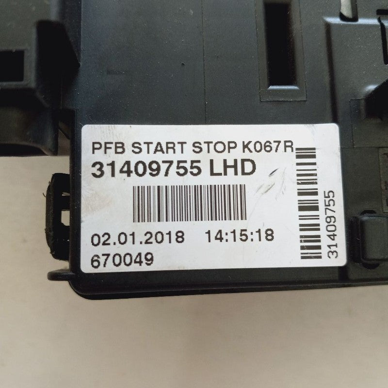 Volvo S60 Engine Start Stop Control Fuse Box {31409755} 2018 2017 2016