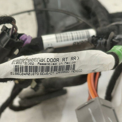 Jeep Cherokee Door Harness Wire Wiring Right Passenger Rear  2019 2020