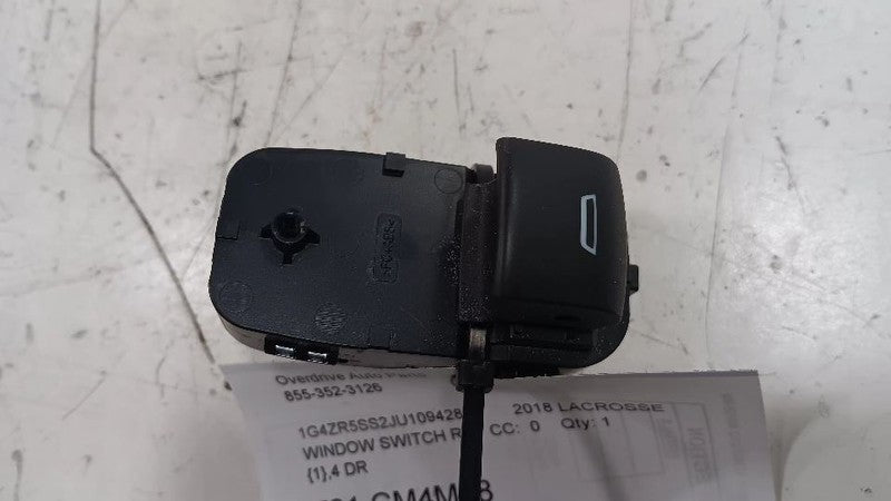 Buick Lacrosse Power Window Switch Right Passenger Rear  2017 2018 2019