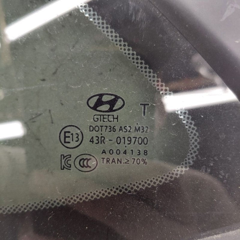 Driver Left Quarter Glass Window With Privacy Tint Fits 18-23 Hyundai 