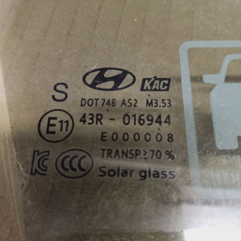 Passenger Right Front Door Glass Window With Solar 18-23 Hyundai Kona