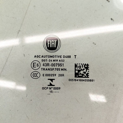 Driver Left Front Door Glass Window 4 Door X Model Fits 16-17 FIAT 500