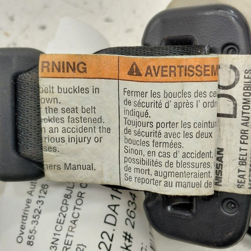 Nissan Versa Note Seat Belt Strap Retractor Center Middle Rear Back  2