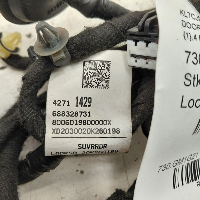 Chevy Trax Door Harness Wire Wiring Right Passenger Rear  2022 2021