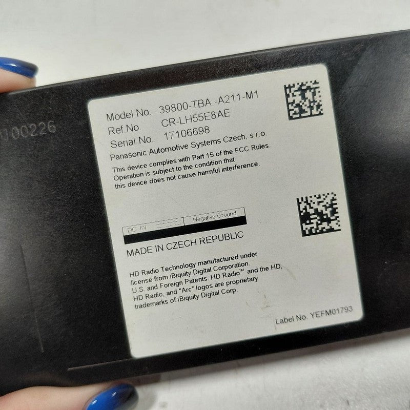 39800TBAA21 Audio Equipment Radio Satellite Radio Xm ID 39800TBAA22 Fits 16-21 Honda Civic