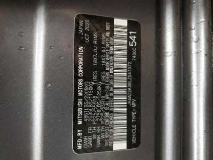 Mitsubishi Outlander Sport Floor Mat Left Driver Side Rear  2020 2021 2022 2023