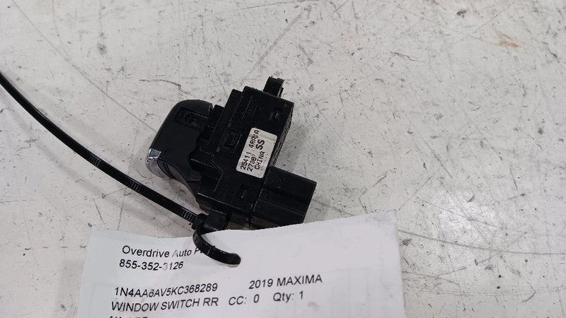 Nissan Maxima Power Window Switch Right Passenger Rear  2018 2019 2020