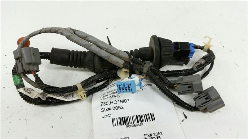  2007 Honda Accord Door Harness Wire Wiring Right Passenger Rear Back 2005 2006