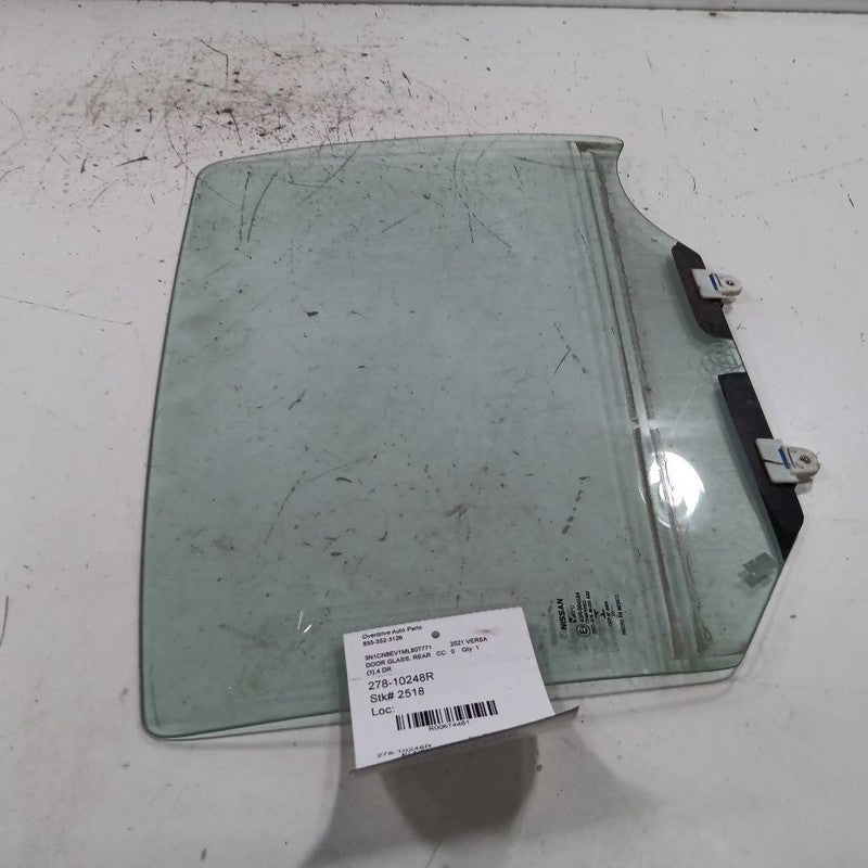 Passenger Right Rear Door Window Glass Fits 20-23 Nissan Versa OEM