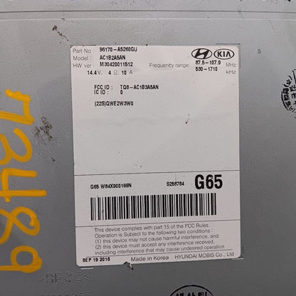 96170A5260GU Audio Equipment Radio Receiver US Market Hatchback GT 16-17 Hyundai Elantra