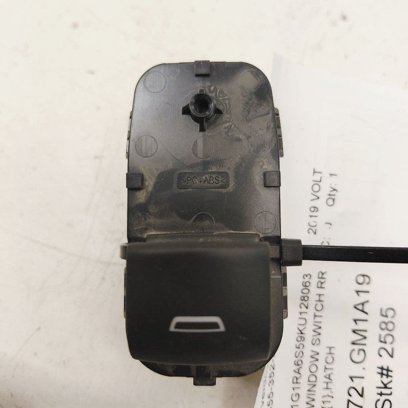 Chevy Volt Power Window Switch Right Passenger Rear  2019 2018 2017 20