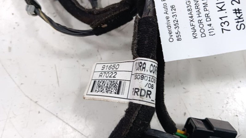 Kia Forte Door Harness Wire Wiring Left Rear 2016 2015 2014