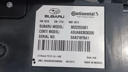 Communication Telematics Behind Radio Fits 16-18 FORESTER