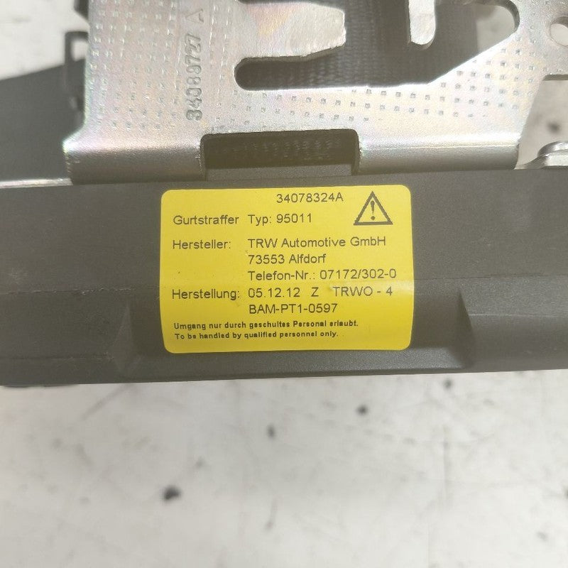 Volvo S60 Seat Belt Strap Retractor Center Middle Rear Back  2013 2014