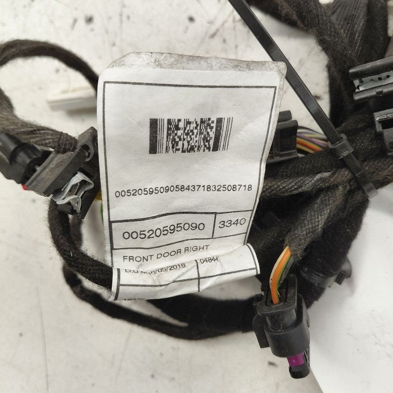 2018 Fiat 500 X Model Door Harness Wire Wiring Right Passenger Front