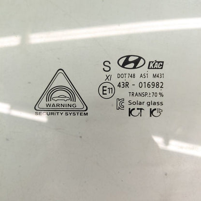 Driver Left Front Door Glass Window US Built Tempered 19-23 Hyundai Sa