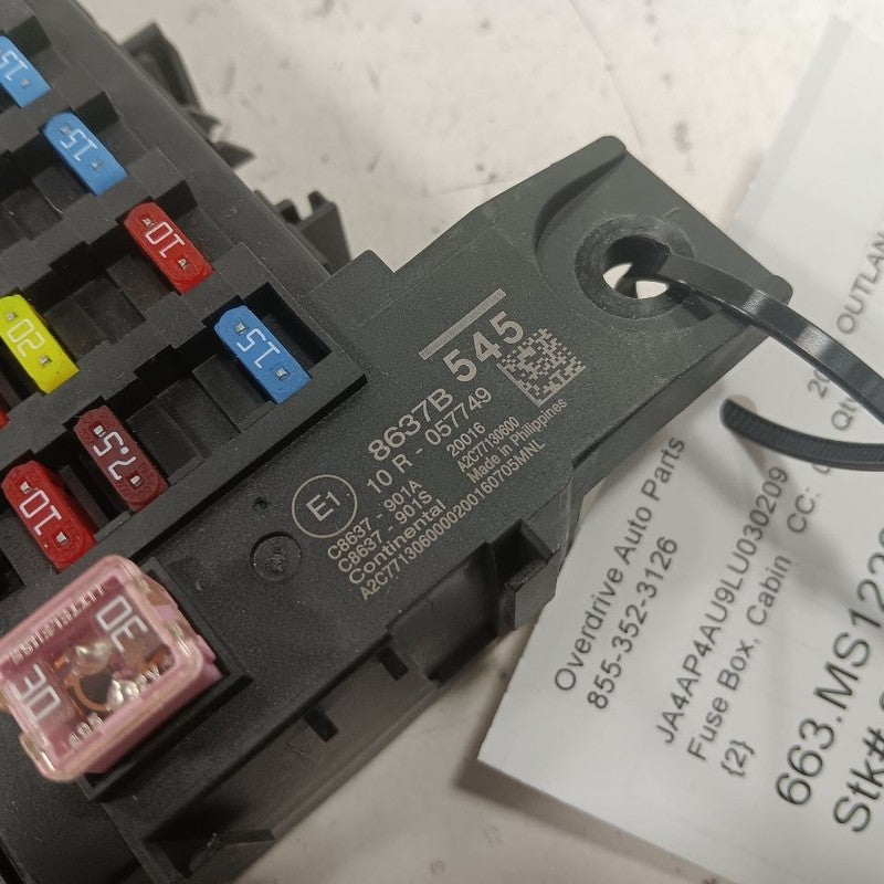 Outlander Sport Cabin Fuse Box Interior Inner Under Dash  2019 2020 2021 2022