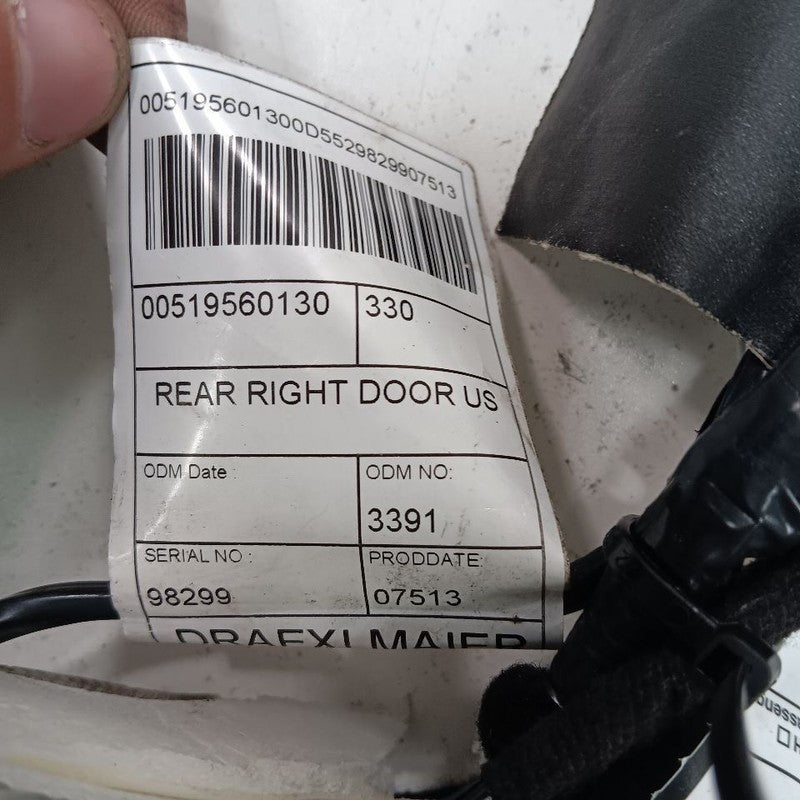 Fiat 500 Door Harness Wire Wiring Right Passenger Rear  2014 2015 2016