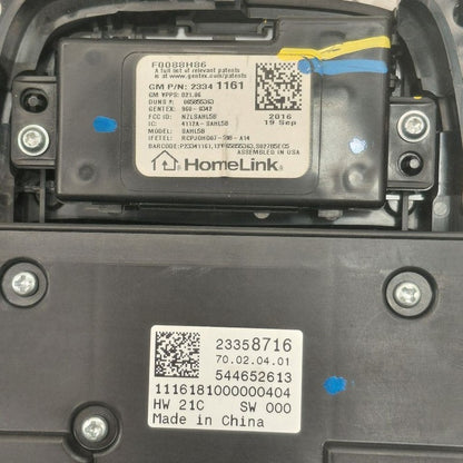 Cadillac CT6 Sun Roof Sunroof Switch  2018 2017 2016