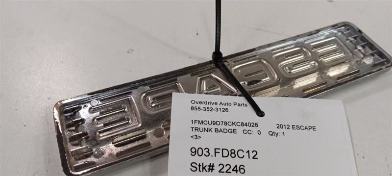 Ford Escape Trunk Lid Logo Emblem Badge Rear Back 2008 2009 2010 2011 2012