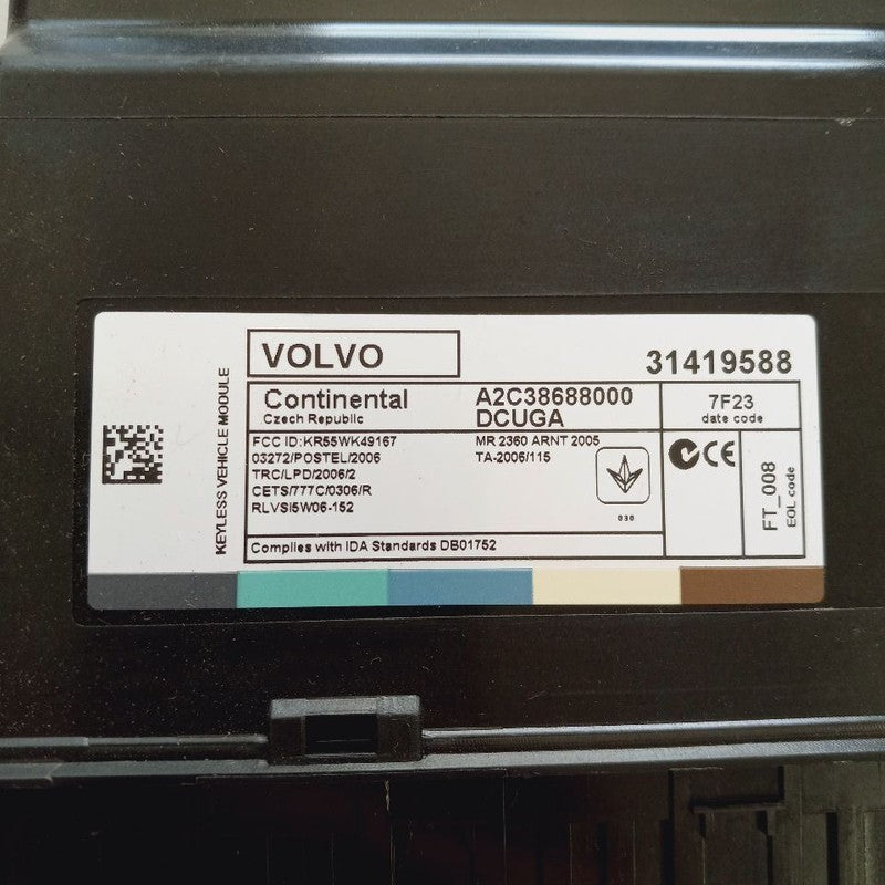 Theft-locking Keyless Entry Control Module Fits 14-18 Volvo S60