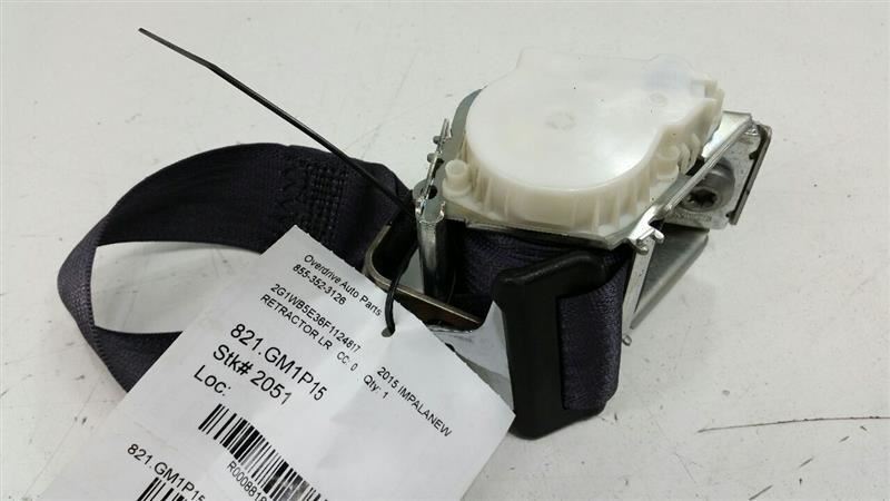  2015 IMPALA Seat Belt Strap Retractor Left Driver Rear Back 