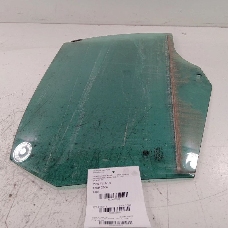 Fiat 500 Passenger Right Rear Door Glass 2018 OEM