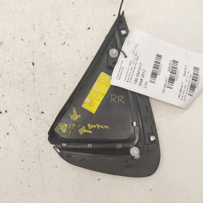 Chevy Volt Passenger Right Rear Quarter Panel Trim 2016 2017 2018 2019
