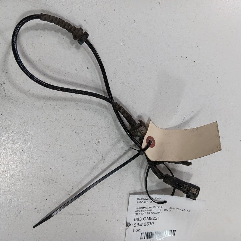 Chevy Trailblazer Right Rear ABS Wheel Sensor Wire Plug {60002341} 202