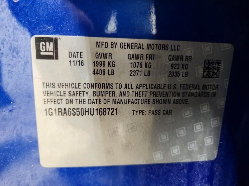 Chevy Volt License Plate Light Lamp  2016 2017 2018 2019